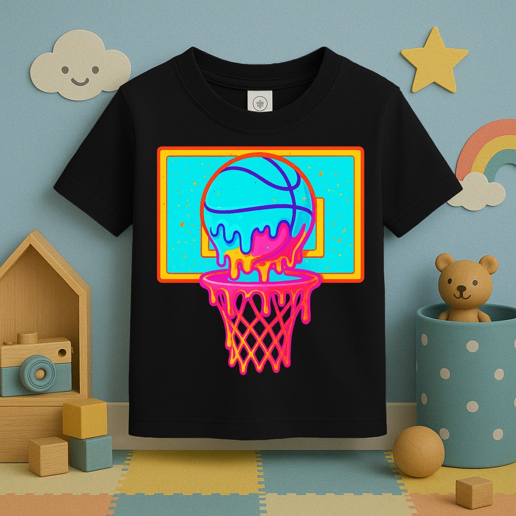 Basketball Ice Cream Drip Toddler T-Shirt