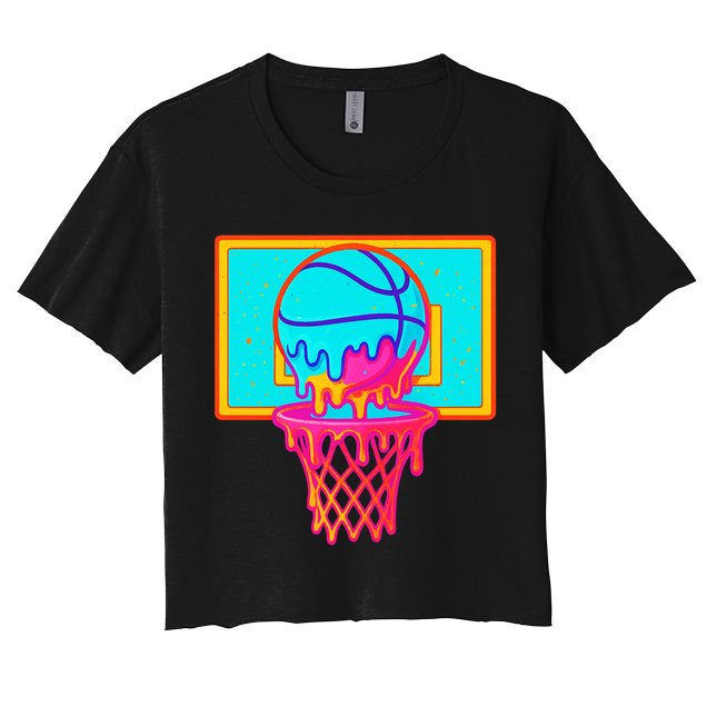 Basketball Ice Cream Drip Crop Top