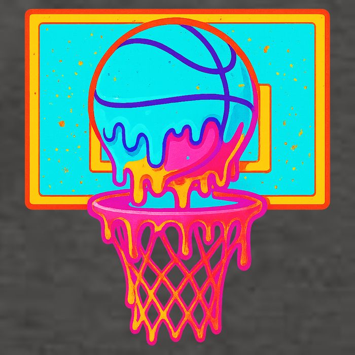 Basketball Ice Cream Drip Vector Backpack