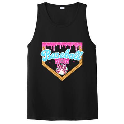 Baseball Ice Cream Drip Funny Sport Game Day Baseball Mom PosiCharge Competitor Tank