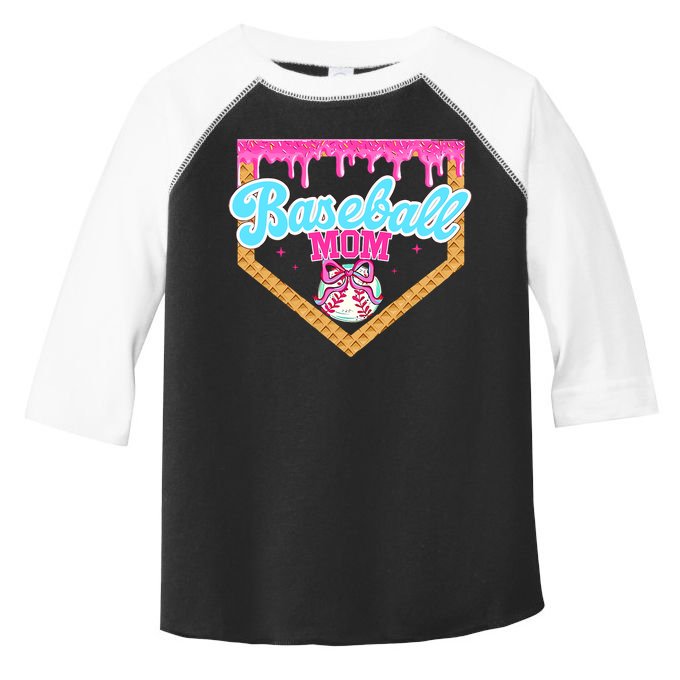 Baseball Ice Cream Drip Funny Sport Game Day Baseball Mom Toddler Fine Jersey T-Shirt
