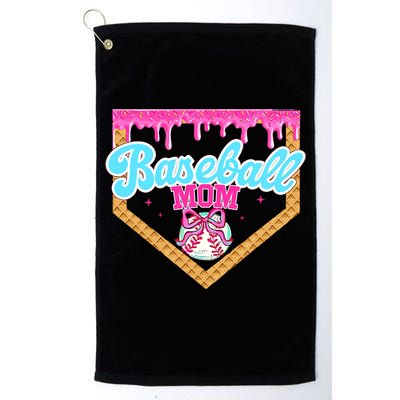 Baseball Ice Cream Drip Funny Sport Game Day Baseball Mom Golf Towel