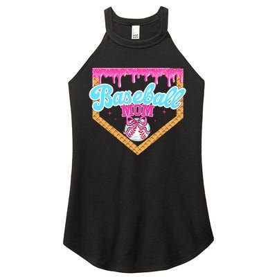Baseball Ice Cream Drip Funny Sport Game Day Baseball Mom Women's Perfect Tri Rocker Tank