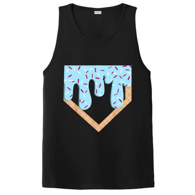 Baseball Ice Cream Dripping Baseball Home Plate Drip  PosiCharge Competitor Tank