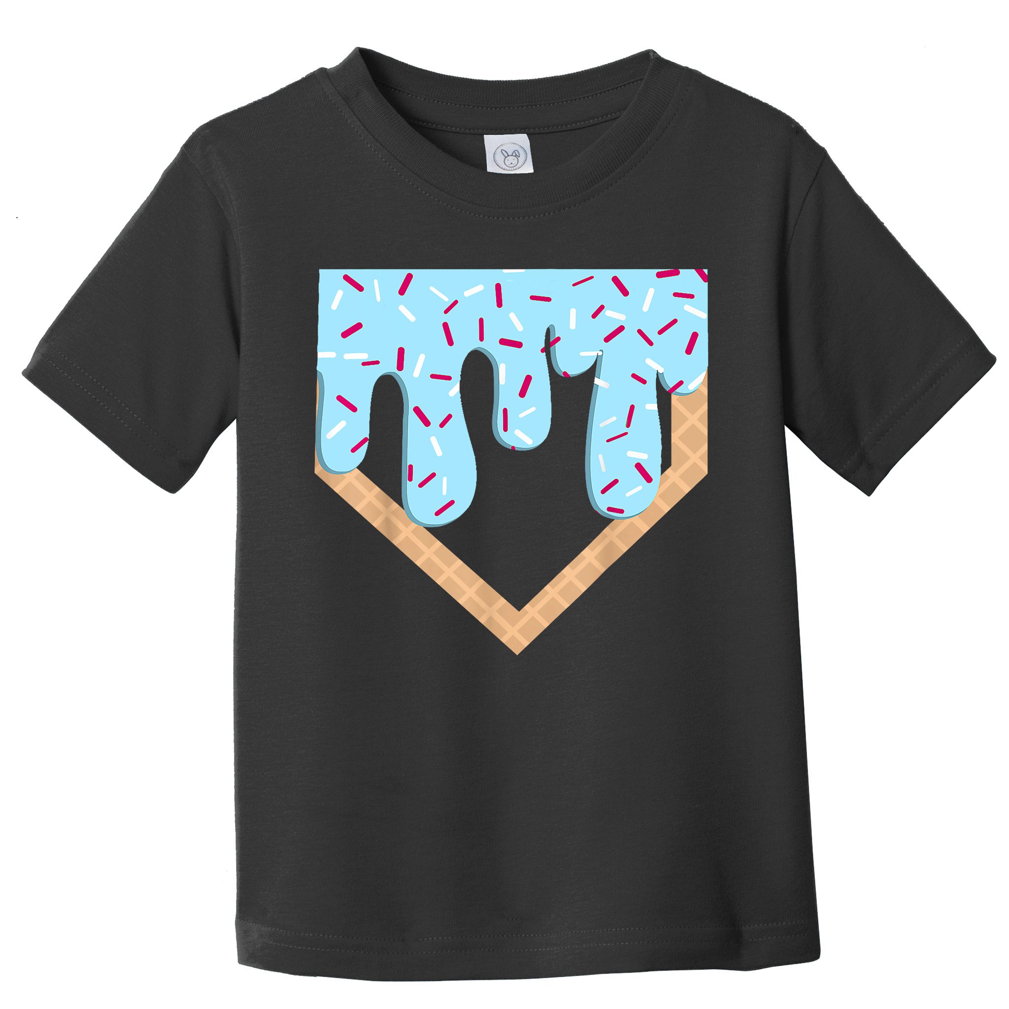 Baseball Ice Cream Dripping Baseball Home Plate Drip  Toddler T-Shirt