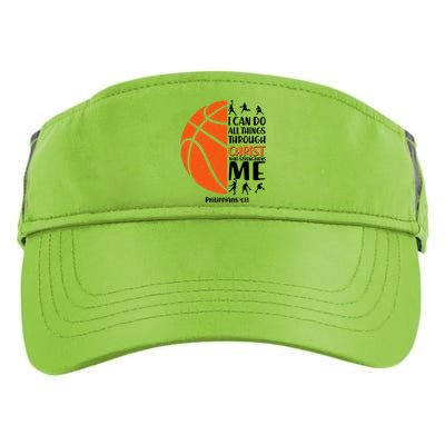 Basketball I Can Do All Things Through Christ Who Strengthens Me Philippian 4:13 Adult Drive Performance Visor