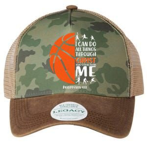 Basketball I Can Do All Things Through Christ Who Strengthens Me Philippian 4:13 Legacy Tie Dye Trucker Hat