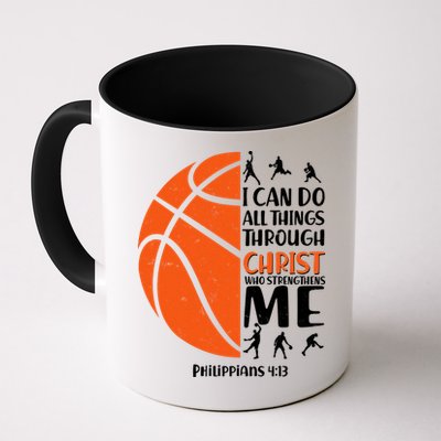 Basketball I Can Do All Things Through Christ Who Strengthens Me Philippian 4:13 Mug