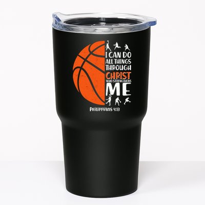 Basketball I Can Do All Things Through Christ Who Strengthens Me Philippian 4:13 Tumbler