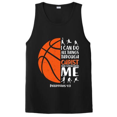 Basketball I Can Do All Things Through Christ Who Strengthens Me Philippian 4:13 PosiCharge Competitor Tank