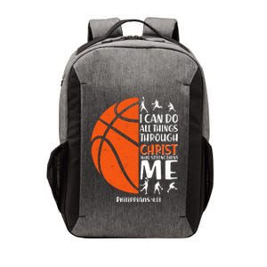 Basketball I Can Do All Things Through Christ Who Strengthens Me Philippian 4:13 Vector Backpack