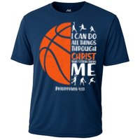 Basketball I Can Do All Things Through Christ Who Strengthens Me Philippian 4:13 Cooling Performance Crew T-Shirt