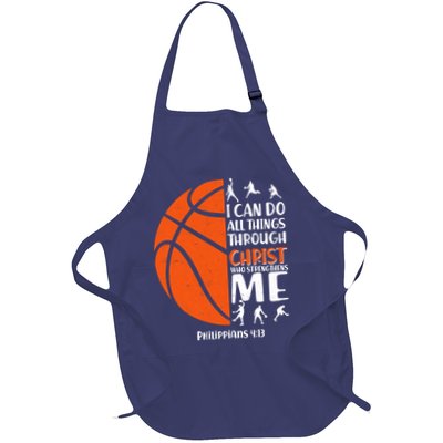 Basketball I Can Do All Things Through Christ Who Strengthens Me Philippian 4:13 Apron