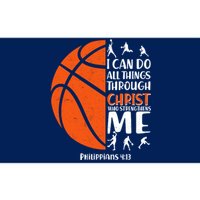 Basketball I Can Do All Things Through Christ Who Strengthens Me Philippian 4:13 Bumper Sticker