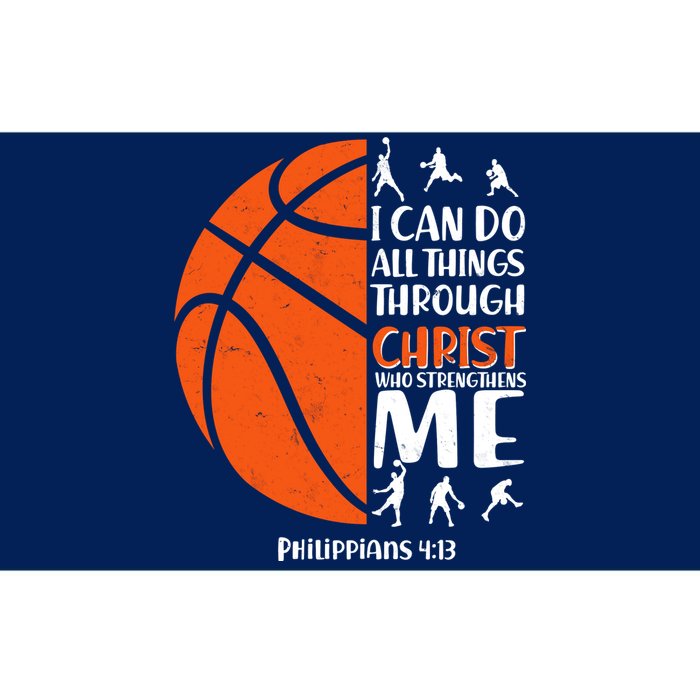 Basketball I Can Do All Things Through Christ Who Strengthens Me Philippian 4:13 Bumper Sticker