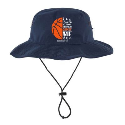 Basketball I Can Do All Things Through Christ Who Strengthens Me Philippian 4:13 Bucket Hat