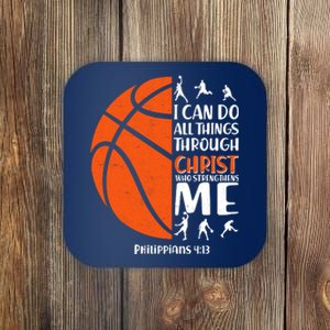 Basketball I Can Do All Things Through Christ Who Strengthens Me Philippian 4:13 Coaster