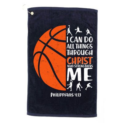 Basketball I Can Do All Things Through Christ Who Strengthens Me Philippian 4:13 Golf Towel