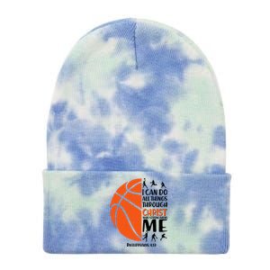 Basketball I Can Do All Things Through Christ Who Strengthens Me Philippian 4:13 Tie Dye 12in Knit Beanie