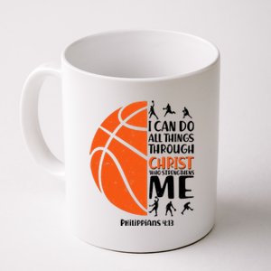 Basketball I Can Do All Things Through Christ Who Strengthens Me Philippian 4:13 Coffee Mug