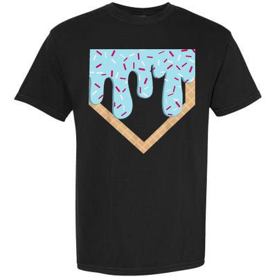 Baseball Ice Cream Dripping Drip Garment-Dyed Heavyweight T-Shirt