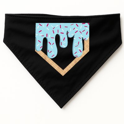 Baseball Ice Cream Dripping Drip USA-Made Doggie Bandana
