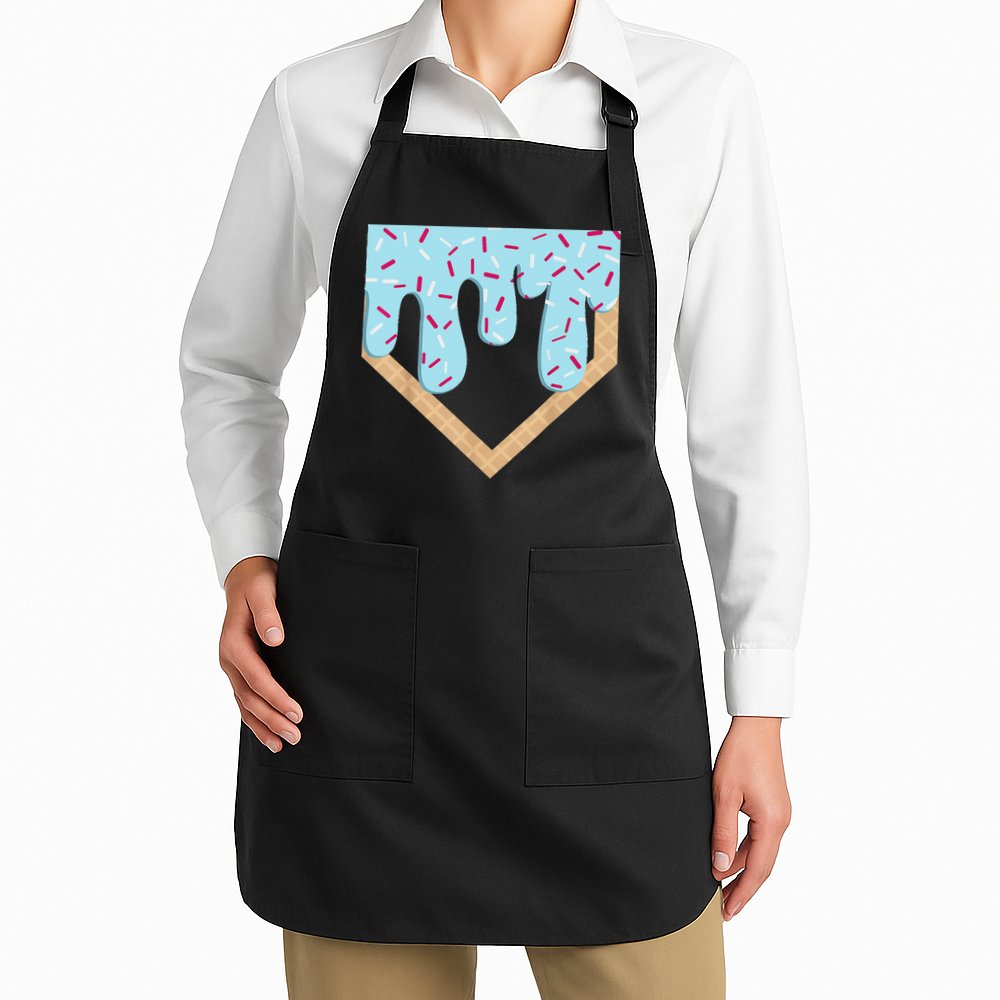 Baseball Ice Cream Dripping Drip Apron