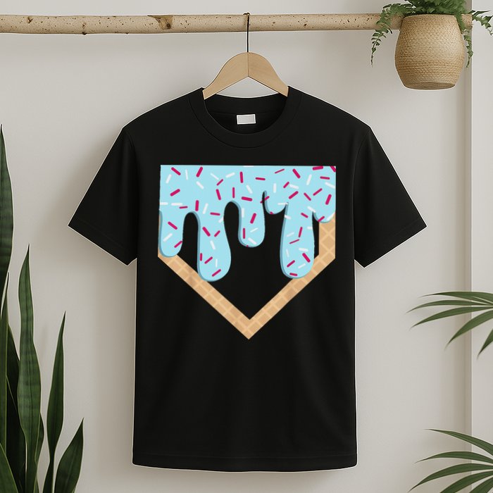 Baseball Ice Cream Dripping Drip T-Shirt