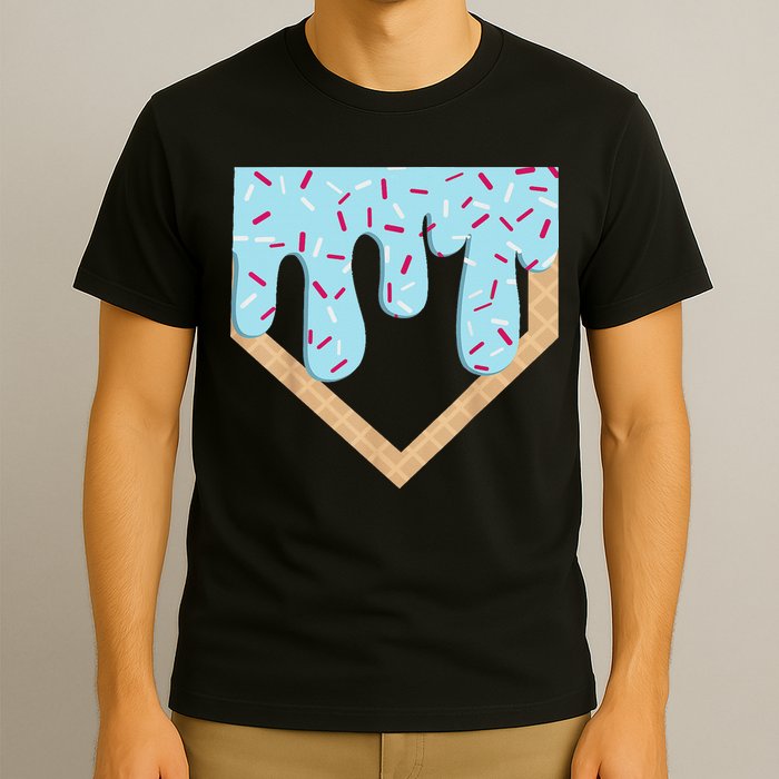 Baseball Ice Cream Dripping Drip T-Shirt