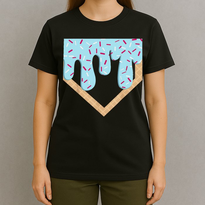 Baseball Ice Cream Dripping Drip T-Shirt