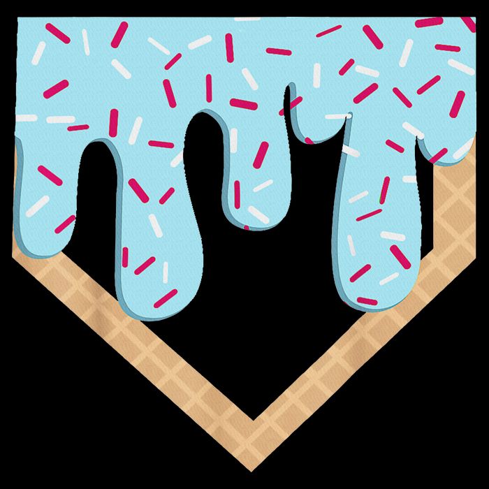 Baseball Ice Cream Dripping Drip T-Shirt