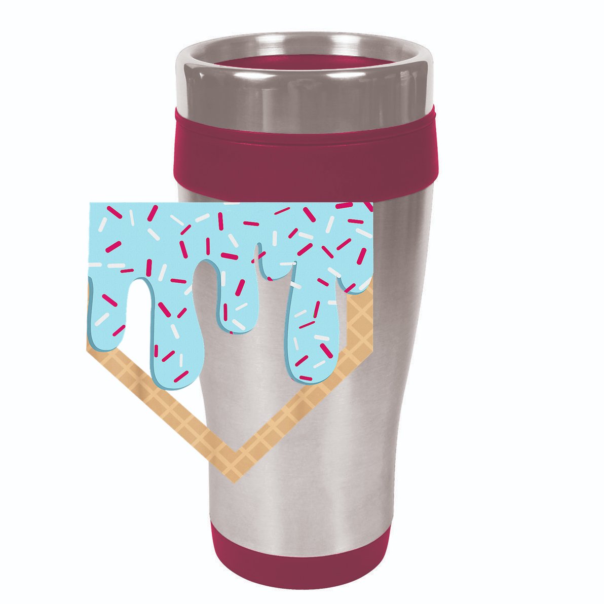 Baseball Ice Cream Dripping Drip 15oz Campfire Ceramic Mug