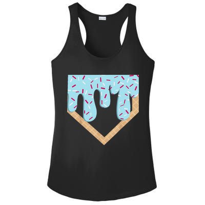 Baseball Ice Cream Dripping Drip Ladies PosiCharge Competitor Racerback Tank