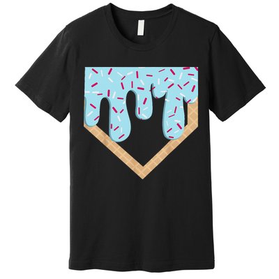 Baseball Ice Cream Dripping Drip Premium T-Shirt