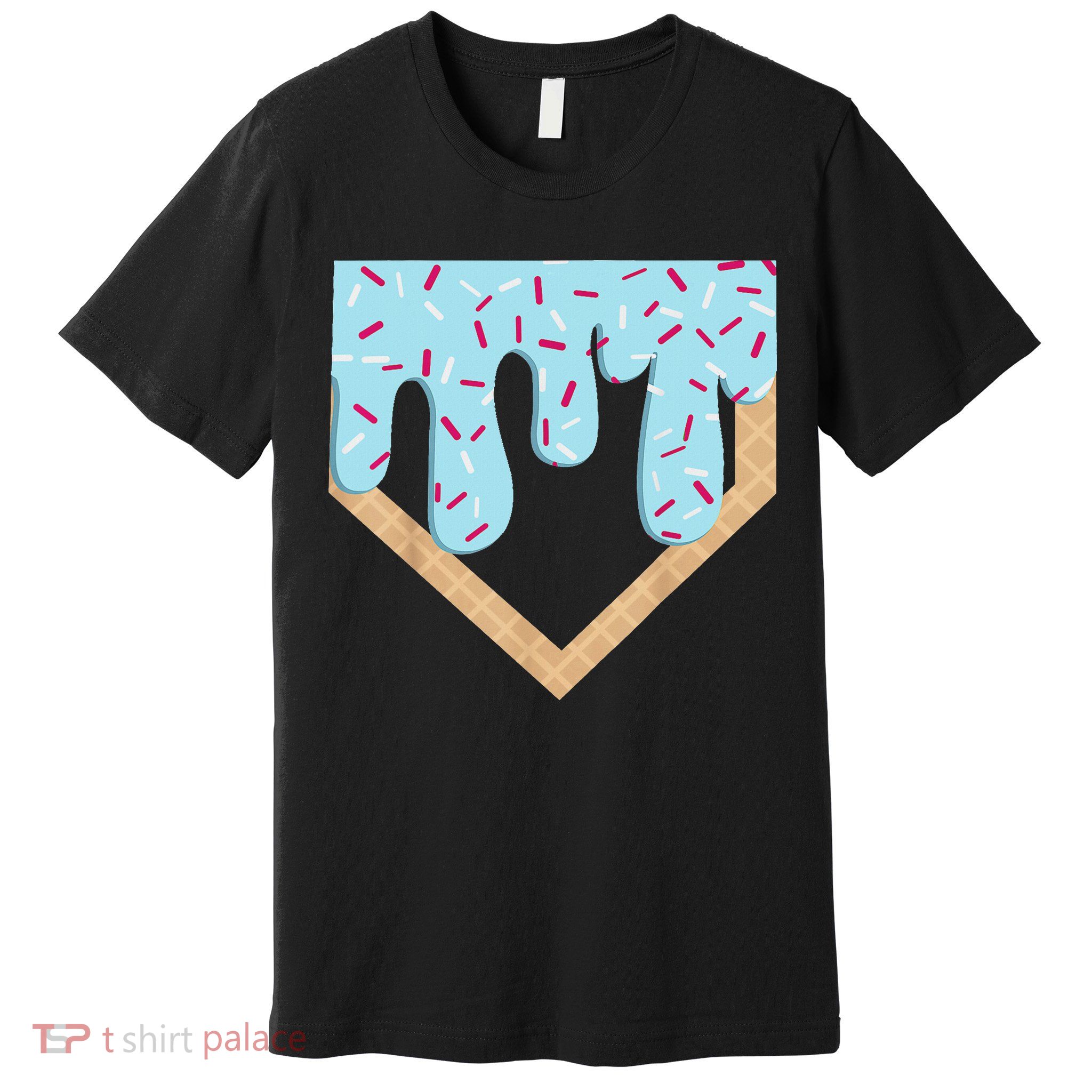 Baseball Ice Cream Dripping Drip Premium T-Shirt