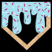 Baseball Ice Cream Dripping Drip Baby Bodysuit