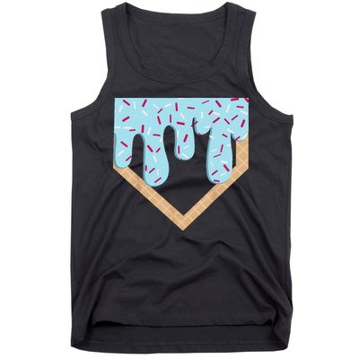 Baseball Ice Cream Dripping Drip Tank Top