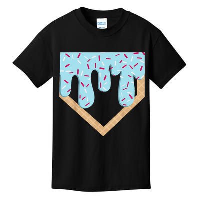 Baseball Ice Cream Dripping Drip Kids T-Shirt