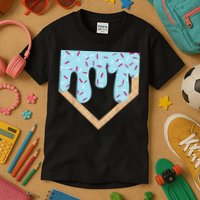 Baseball Ice Cream Dripping Drip Kids T-Shirt