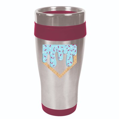 Baseball Ice Cream Dripping Drip 16oz Travel Tumbler