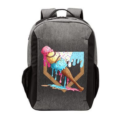 Baseball Ice Cream Dripping Baseball Home Plate Drip Vector Backpack