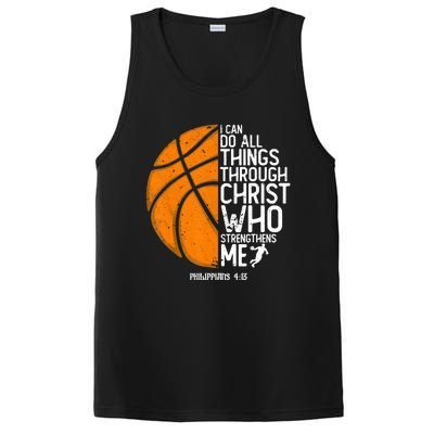 Basketball I Can Do All Things Through Christ Who Strengthens Me Philippian 4:13 PosiCharge Competitor Tank