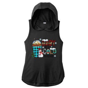 Baby ItS Cold Outside With Ice Coffee Plaid Christmas Gifts Ladies PosiCharge Tri-Blend Wicking Draft Hoodie Tank