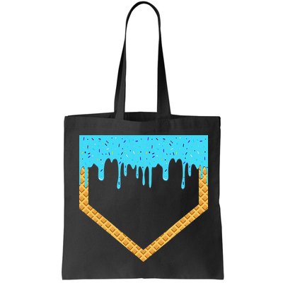 Baseball Ice Cream Dripping Baseball Home Plate Drip Bag