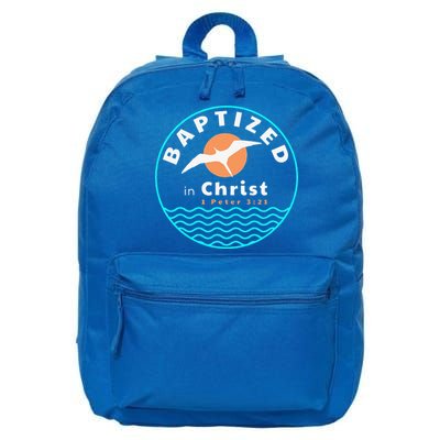 Baptized In Christ Christian Adult Baptism 16 in Basic Backpack