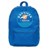 Baptized In Christ Christian Adult Baptism 16 in Basic Backpack