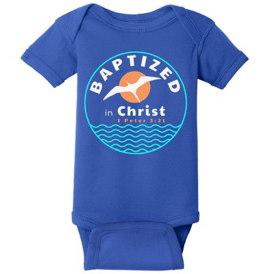 Baptized In Christ Christian Adult Baptism Baby Bodysuit