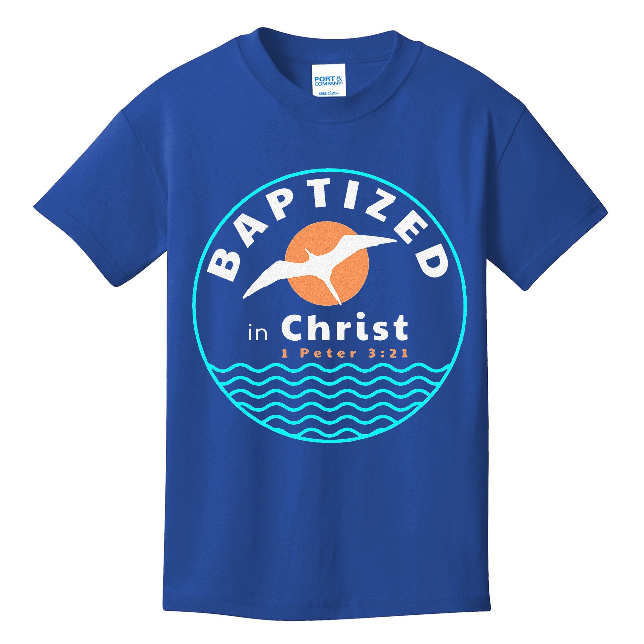 Baptized In Christ Christian Adult Baptism Kids T-Shirt