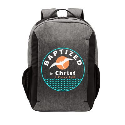 Baptized In Christ Christian Adult Baptism Vector Backpack