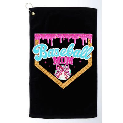 Baseball Ice Cream Drip Funny Sport Game Day Baseball Mom Golf Towel